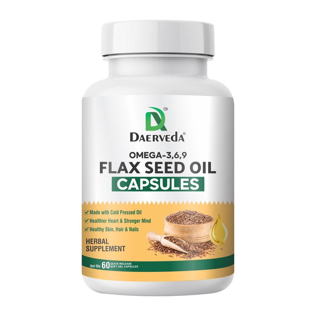 Dev Ayurveda Flaxseed Oil Softgel Capsules II 60 capsules