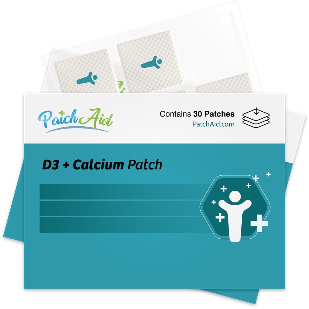 PatchAid D3/Calcium Topische Patch Ondersteunt botsterkte & Calcium 