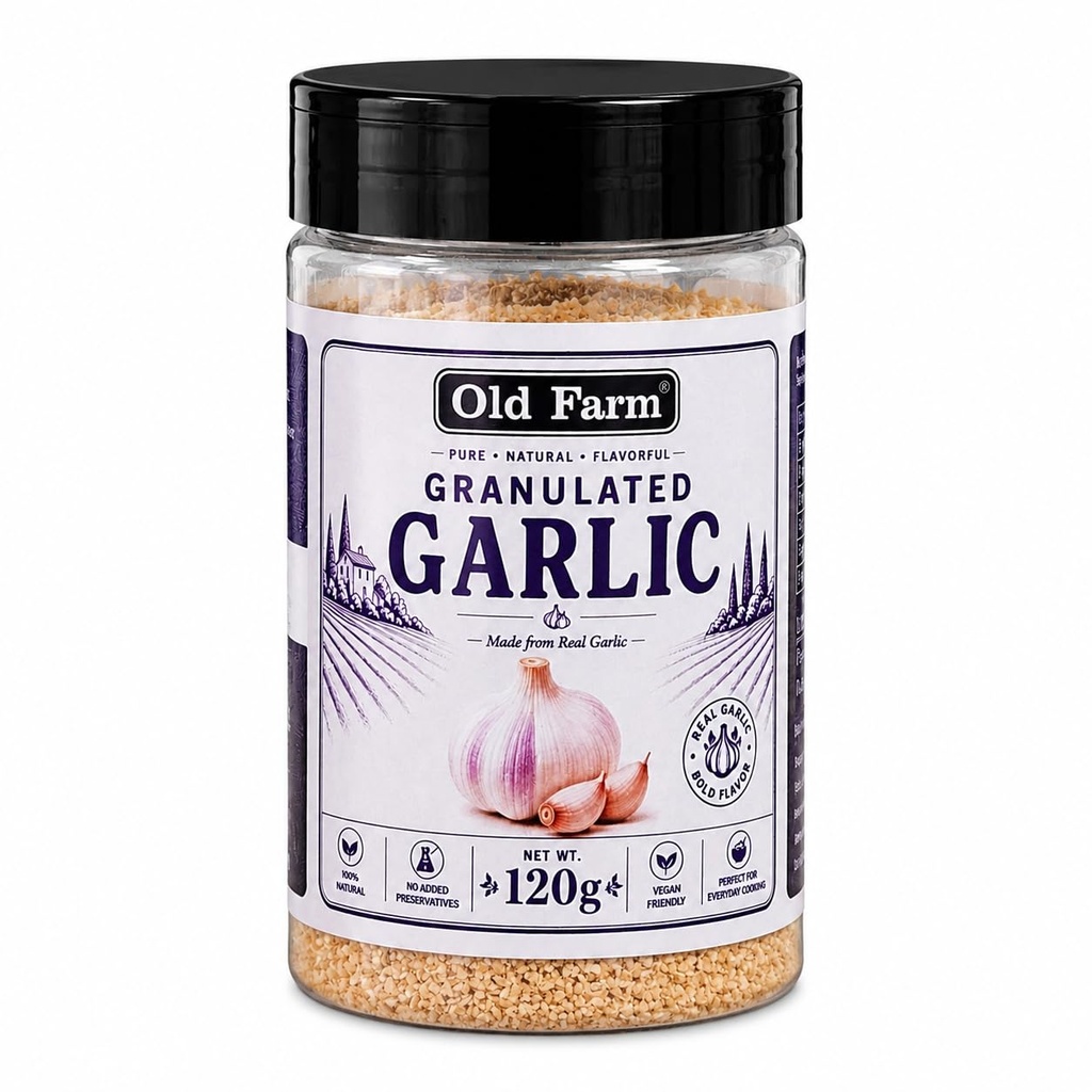 Old Farm Garlic Granules 120g (Small Granules for All Purpose)