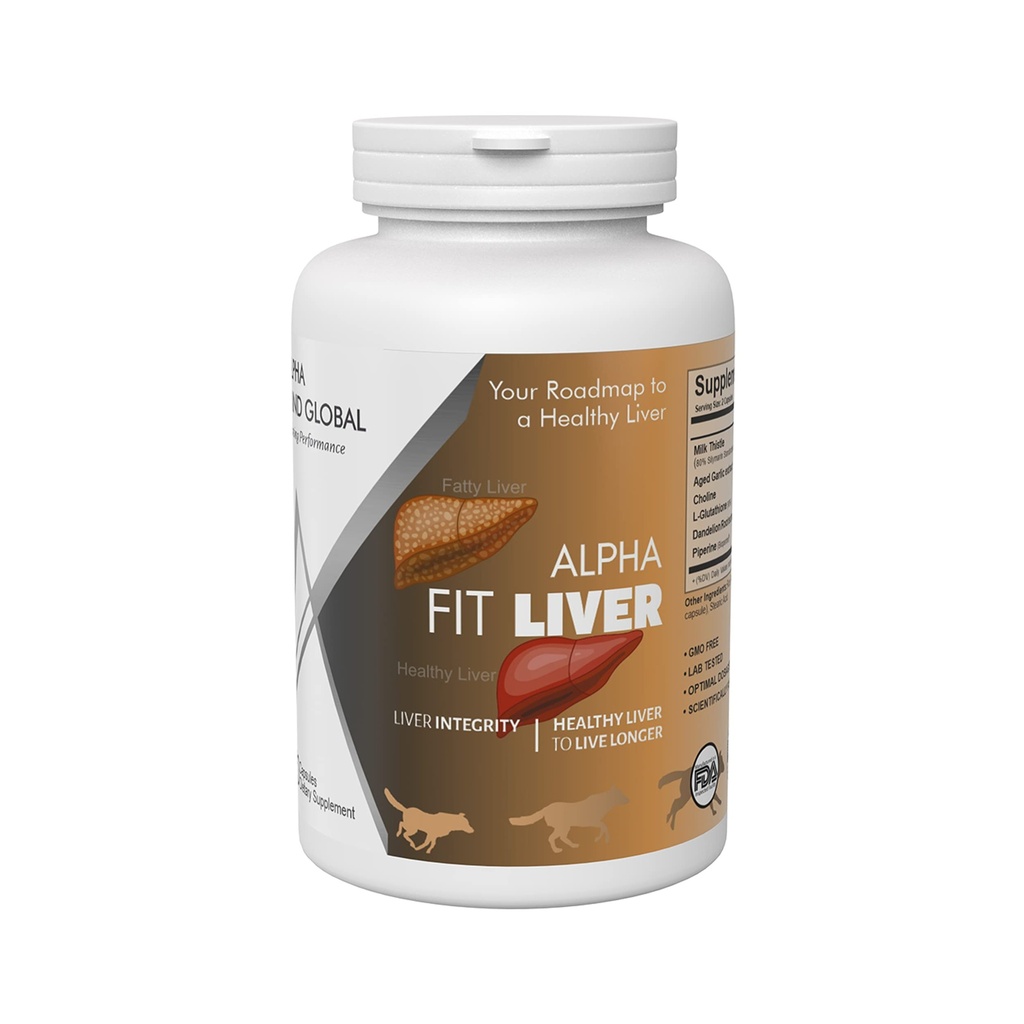 Alpha-Fit Liver Cleanse Detox & Repair Capsules | Milk Thistle, L-Glutathione, Aged Garlic Extract, Choline & Dandelion Root | Liver Health & Fatty Liver Support Supplement for Men & Women | 60 Capsules