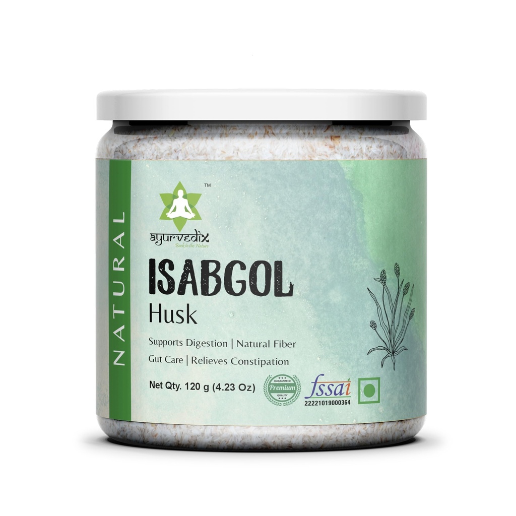 Isabgol Psyllium Husk 120g | Natural Dietary Fiber Supplement for Digestive Wellness, Healthy Bowel Regularity & Gut Support | Pure Isabgol Husk for Daily Wellness | Plant-Based Fiber
