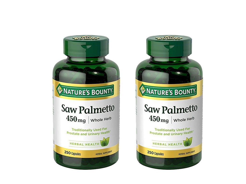 Nature's Bounty Saw Palmetto 450 mg Capsules 250 ea (verpakking van 2)