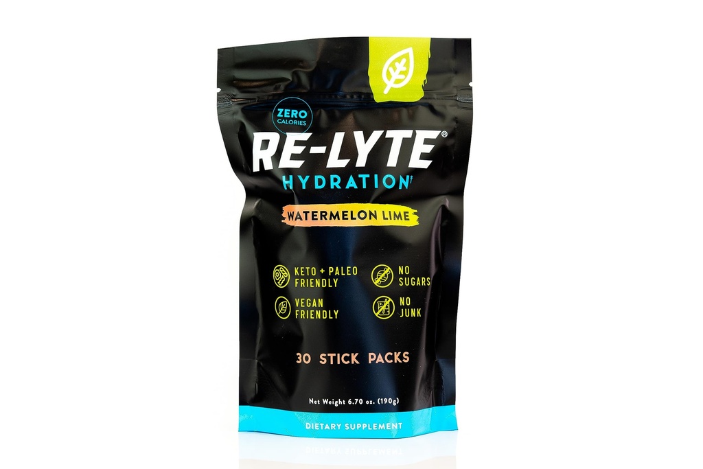 REDMOND Re-Lyte Hydration Electrolyte Powder Mix, Watermeloen Lime (30 Stick Packs)