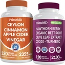 Ceylon Cinnamon (1pk) en stikstofoxide (1pk) Supplement Bundle - Krachtige vitamines voor hart, stofwisseling, evenwicht, Circulatorium, Lipiden, en Immune Ondersteuning - Non-GMO, Vegan, Glutenvrije