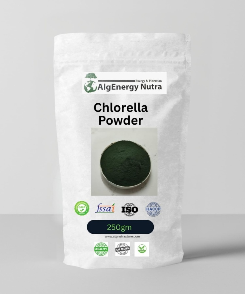 Organic Chlorella Powder, Premium Green Superfood Supplement, Natural Detox and Immunity Booster, Vegan (250 Gram)