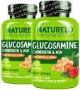 NATURELO Glucosamine Chondritine MSM avec Boswellia et vitamine C - Supplément pour le confort, la mobilité et la force des articulations - 120 Capsules (Pack de 2)