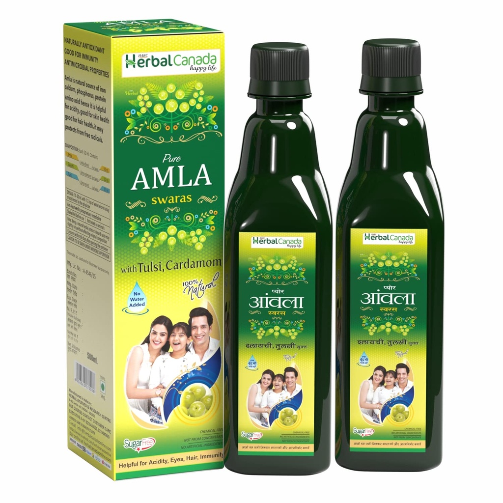 HARC Herbal Canada Amla ras | Pack of 2 | 1 L | Good for Immunity and Digestion | Rich Source of Vitamin C and Antioxidants | 100% natural