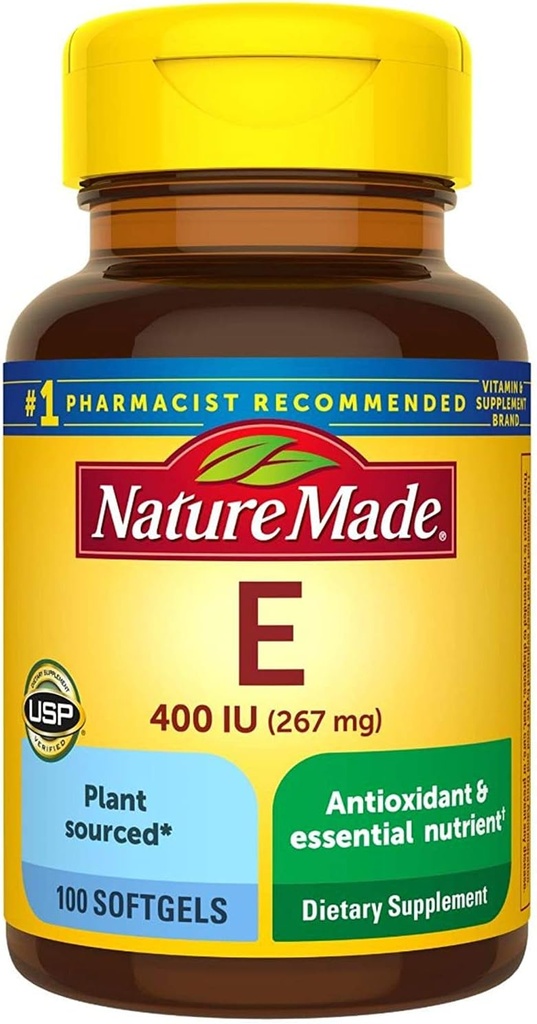 Nature Made Vitamin E 400 I.U. Softgels 100 ea (pack of 2)