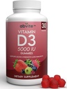 Plant-based extra sterkte vitamine D3 5000IE supplement Gummies. Glutenvrij en geen kunstmatige smaken. Ondersteunt Bone Health en Immunity. Made in USA .30 Tellen (30 Dagen Levering)