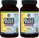Amazing Herbs Black Seed Oil Pills 1250mg, 100 capsules de Softgel (paquet de 2)