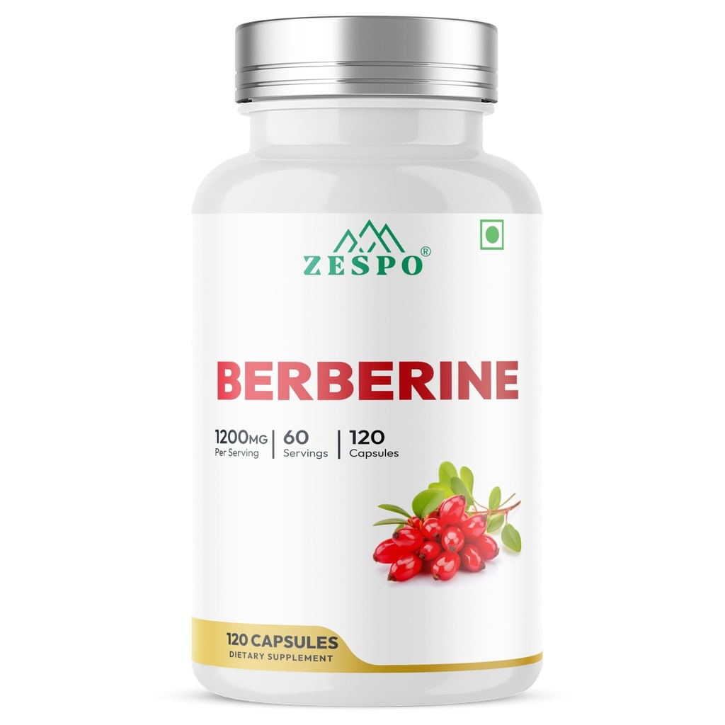 ZESPO Berberine HCl 1200 mg with Milk Thistle, 120 Capsules
