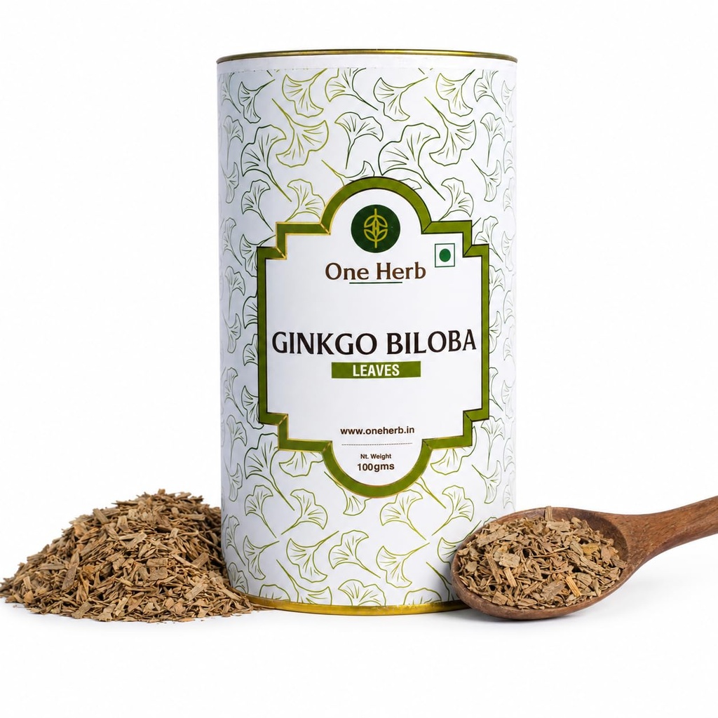 One Herb - Ginkgo Biloba Tea Leaves 100g, May Support Memory, Focus, Concentration, Antioxidant Levels & Overall Brain Wellness, Natural Daily Beverage