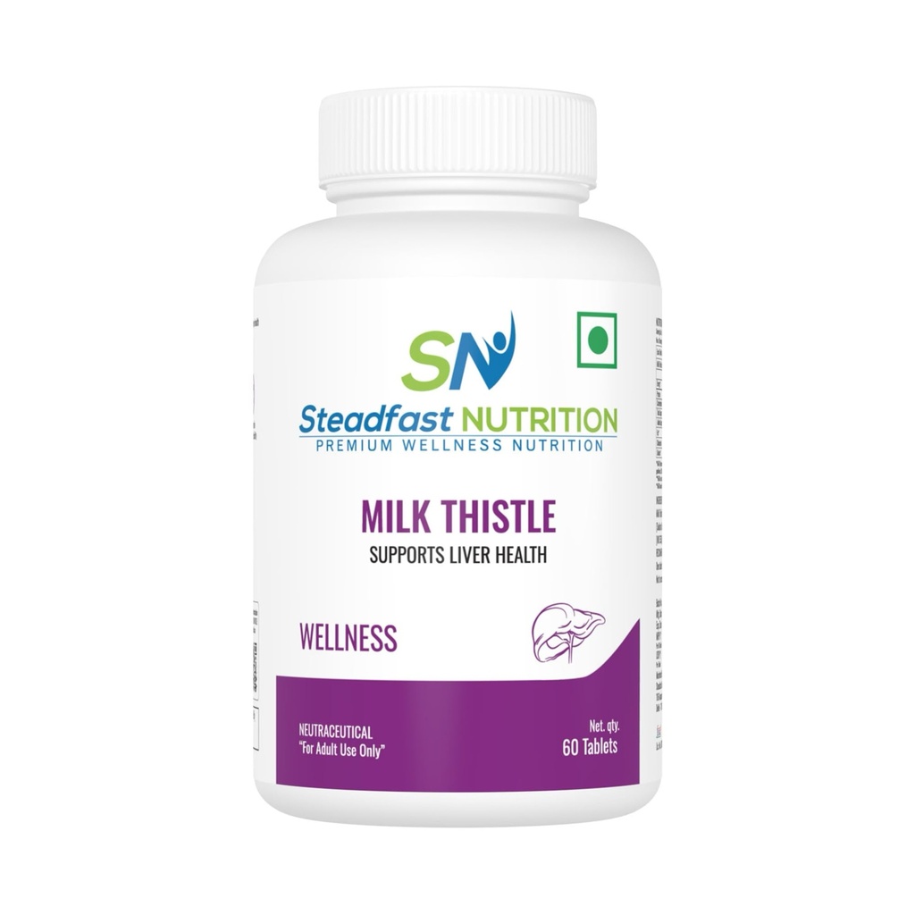 Steadfast Nutrition Milk Thistle Liver Detox Supplement Tablets For Men & Women (60 Tablets)