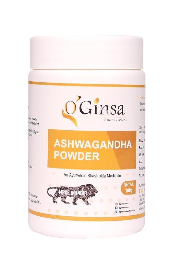 Herbals Ashwagandha Powder | Natural Stress Relief, Energy, and Immunity Boost | Adaptogen Superfood | 100g Each (1)