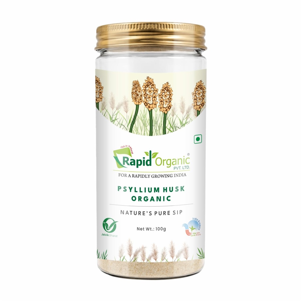 Psyllium Husk Powder 100g | Isabgol Powder | Natural Dietary Fiber | Premium Organic Husk Powder