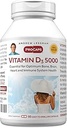 ANDREW LESSMAN Vitamine D3 5000 IE 60 Capsules - Hoge sterkte, essentieel voor Calcium Absorptie, Ondersteunt botgezondheid, gezonde spierfunctie, immuunsysteem, Meer. Klein Makkelijk doorslikken Capsules