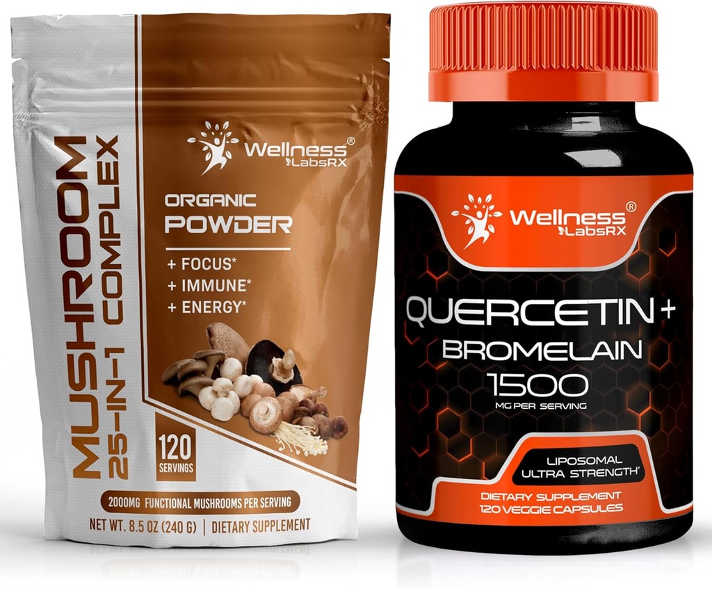 WELNESS LABSRX paddopoeder 2000mg - Quercetin met bromelaïnesupplement - 1500mg