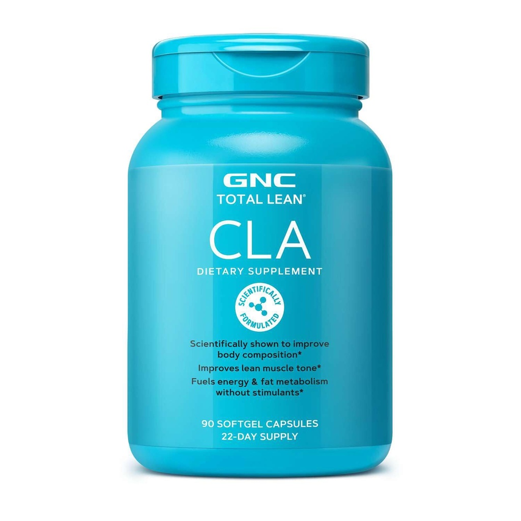 GNC Total Lean CLA Verbetert Lichaamssamenstelling & Lean Muscle Tone, Brandstoffen Vetmetabolisme & energie zonder Stimulantia Glutenvrij 90 Softgels