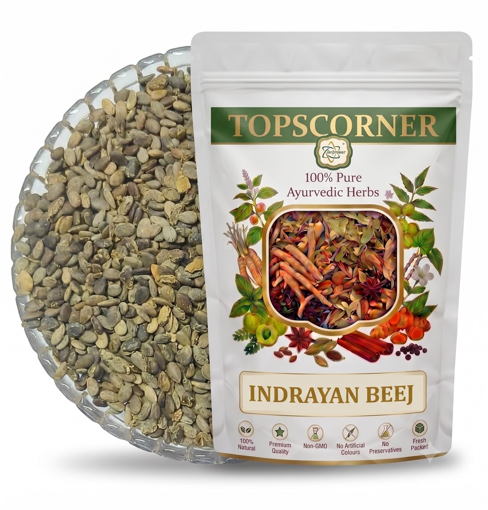 Indrayan Beej Citrullus Colocynthis Seeds, 250 Grams, Raw Tumba Hanzal Seeds, for Hair Oil and Massage Blends, Vegetarian, No Artificial Colours, No Preservatives