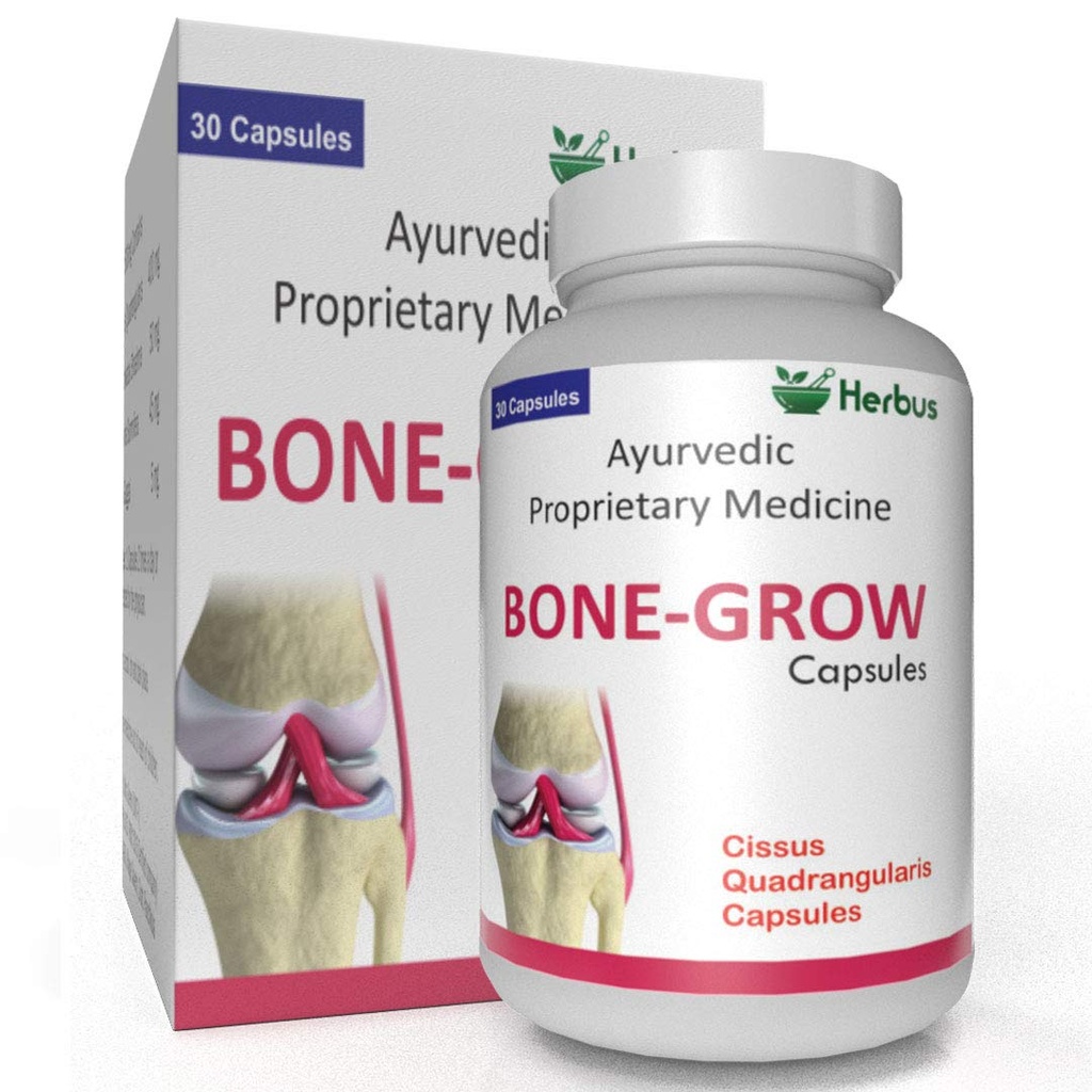 Bone Grow | Enriched with 4 Ayurvedic herbs | 100% Natural - 30 Capsule