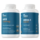 Dr. Tobias AKG Supplement & Omega 3 Visolie, ondersteuning Cellular Energy & Overall Health met AKG en Triple-Strength Omega 3 EPA & DHA, Non-GMO