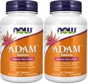 NOW Supplementen, ADAMTM Mannen Multivitamine met Saw Palmetto, Lycopeen, Alpha Lipoic Acid en CoQ10, Plus Natural Resveratrol & Grape Seed Extract, 60 tabletten (verpakking van 2)