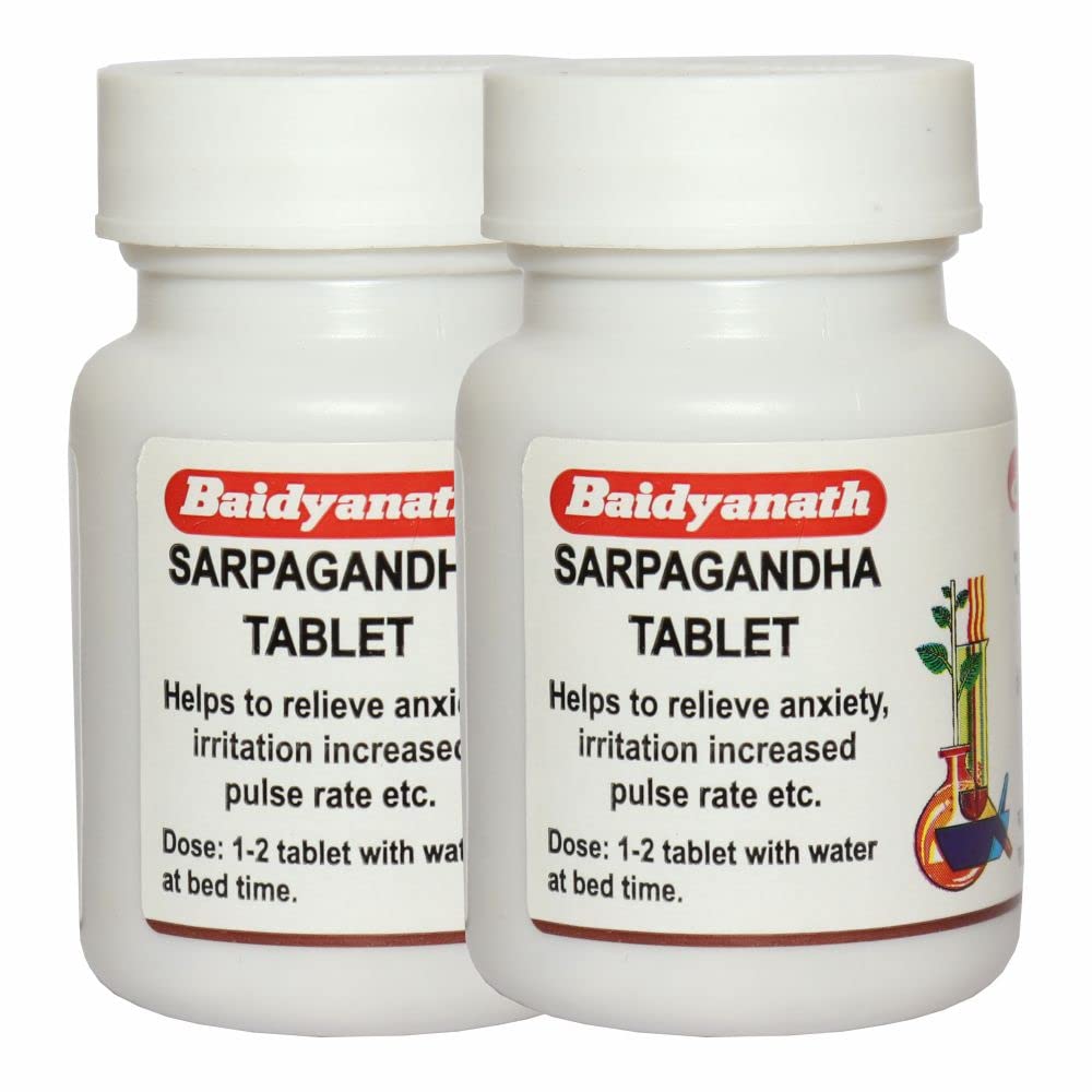 Baidyanath Asli Ayurved Sarpagandha Tablets - 50 Tablets (Pack Of 2)