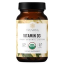 Truvani Vitamine biologique D3 - végétale, bio USDA, sans gluten, non-OGM, supplément végétal D3 - soutient la santé osseuse, immunitaire et cérébrale - 30 comprimés