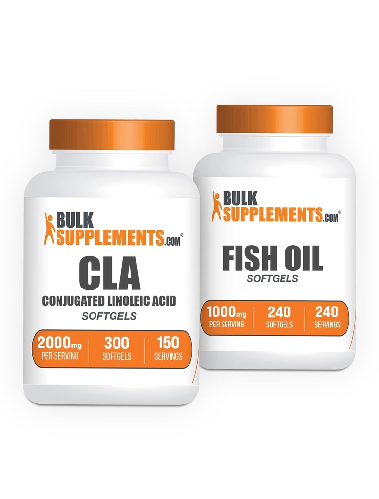 Compléments en vrac CLA 2000mg Softgels + Huile de poisson 1000mg Softgels Bundle