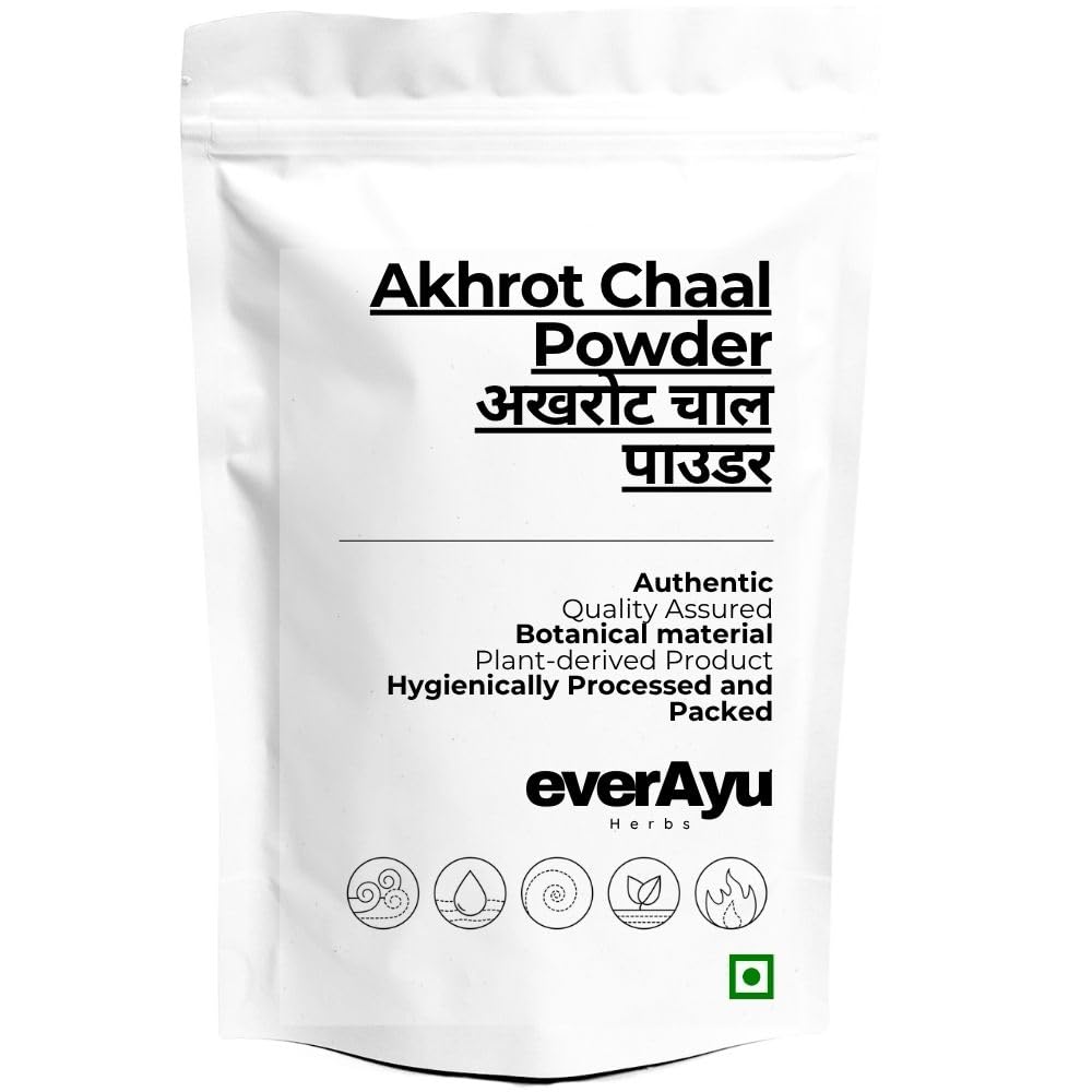 Akhrot Chaal Powder (Walnut Tree Peel) | Juglans Regia Linn Herbal | 100% Natural Ayurvedic Bark Powder for Traditional Use