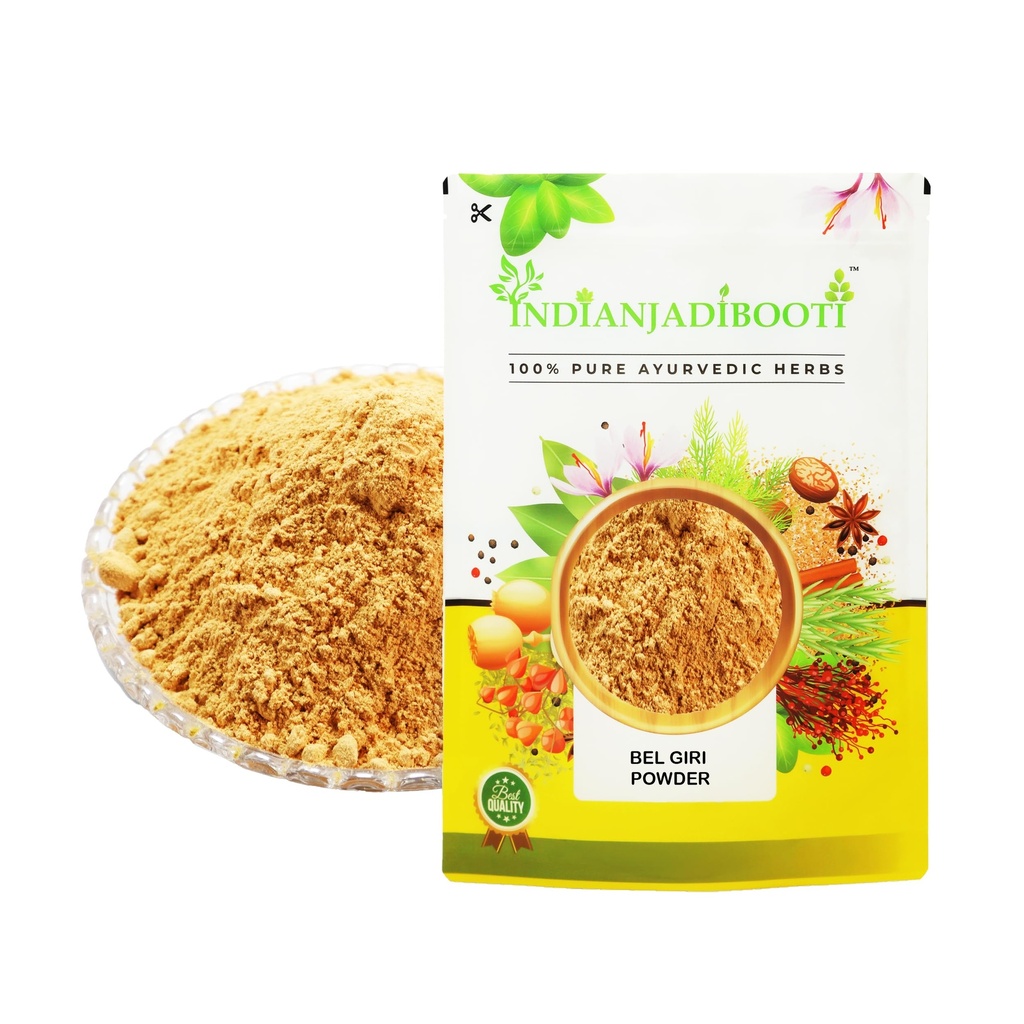 IndianJadiBooti Bael Pulp Powder | Stone Apple (Aegle Marmelos) | Natural Gut Cooler & Digestion Regulator | Ideal for Summer Sharbat, IBS & Stomach Acid | Wood Apple Fruit | 100g Pack