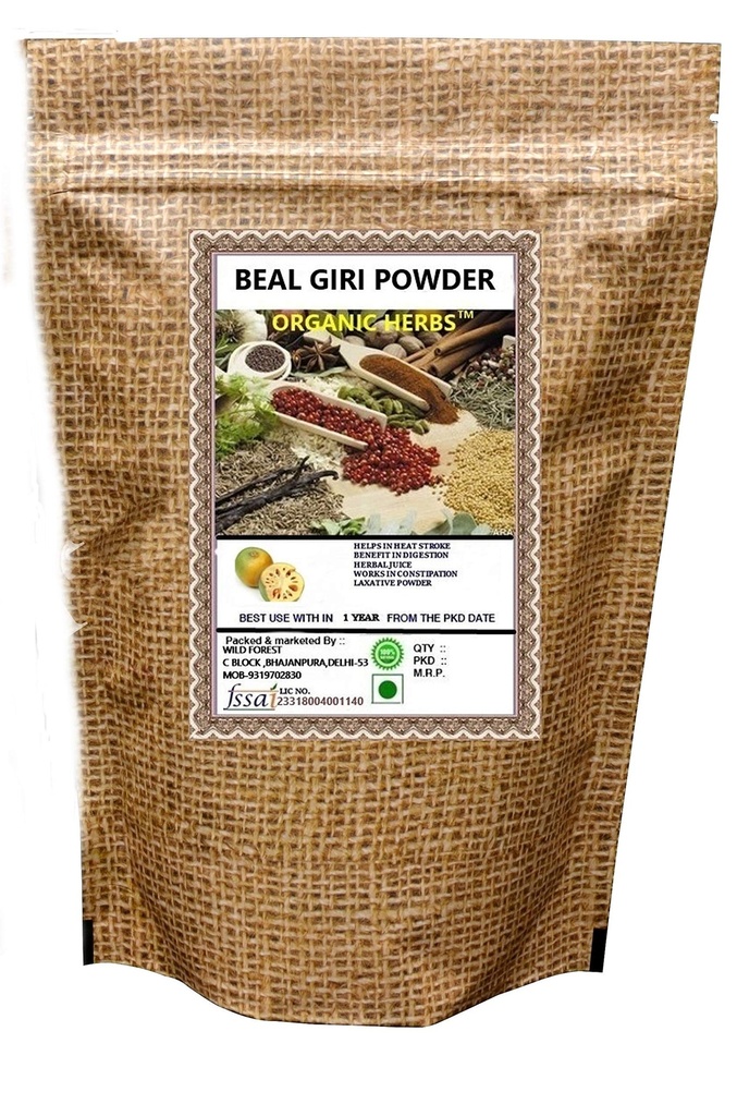 Organic Bael Powder (Wood Apple/Bael Giri) for Skin Care & Daily Use | Natural Herbal Powder | Pure & Unadulterated 100gram