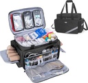 Trunab First Aid Bag Leeg, Professionele Medische Bag Noodhulp Reager Trauma Bag met Innerlijke Dividers en Anti-Slip Bottom, Ideaal voor EMT, EMS, Paramedics