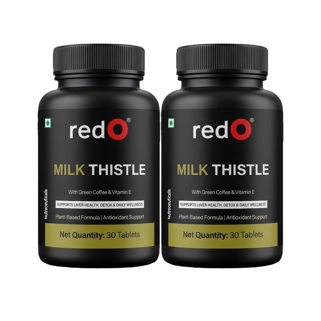 redO Milk Thistle & Herbal Extracts | Supports Healthy Function, Digestion & Metabolism | Veg Capsules for Men & Women | 60 Capsules (60 Days Supply)