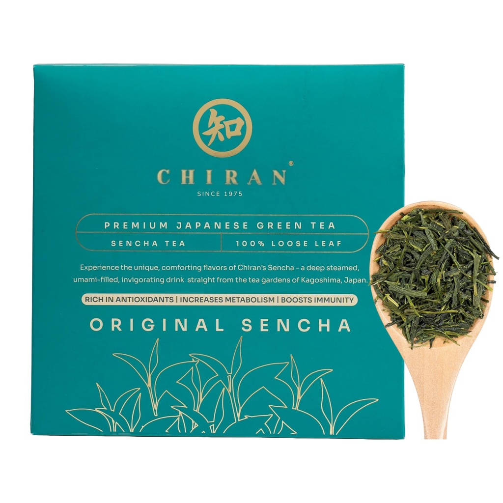 CHIRAN Japanese Sencha Green Tea — Loose Leaf 50g (~25 Cups) | Japan's Most Popular Tea | Cold or Hot Brew | Imported from Kagoshima | Light, Grassy, Naturally Umami