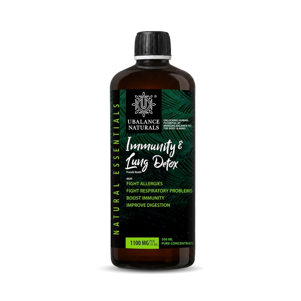 Immunity & Lung Detox | 5 Ayurvedic Herbs liquid | 500ml