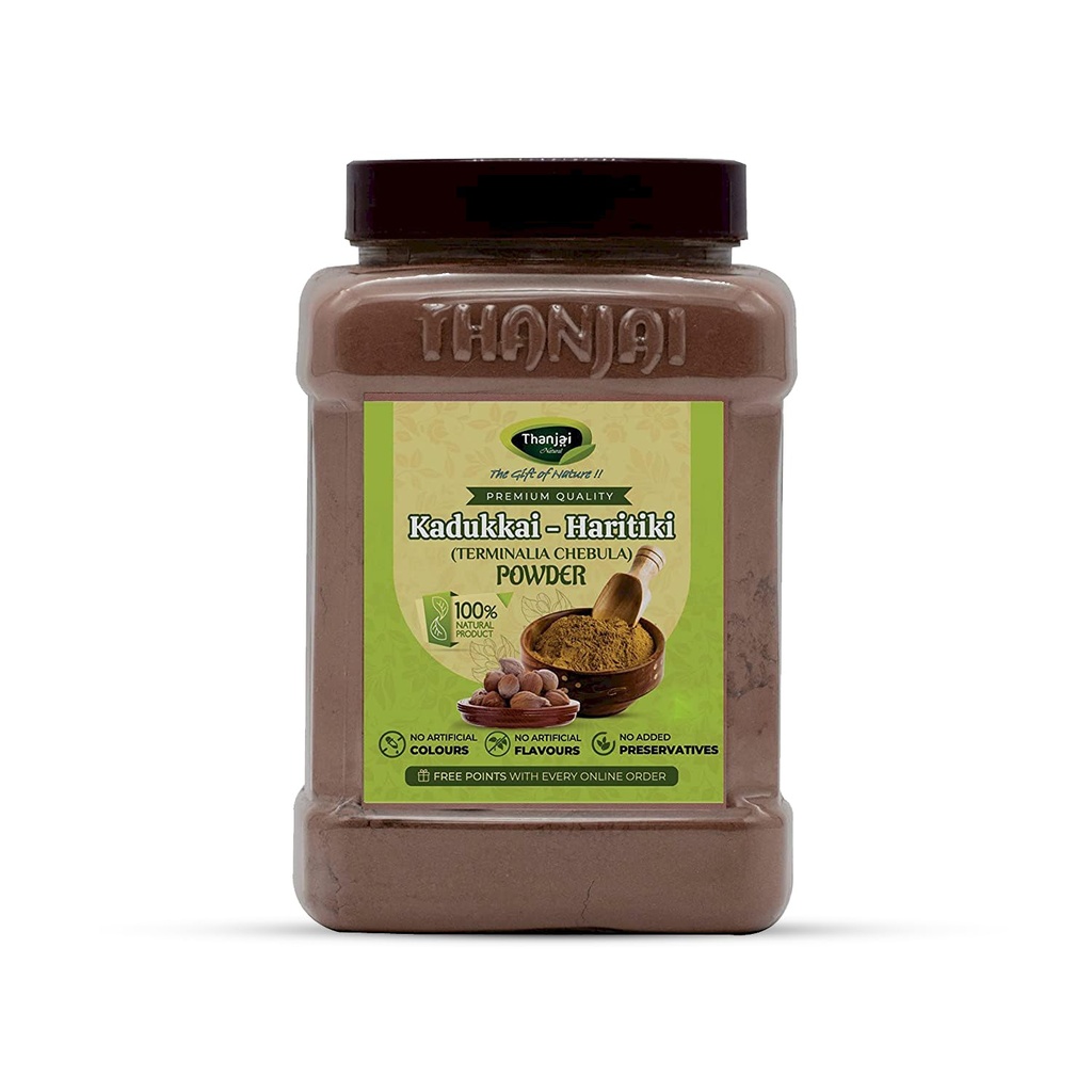 Thanjai Natural Kadukkai Powder(180g Jar)/Haritaki Powder/Terminalia Chebula Powder/Helps in Digestion