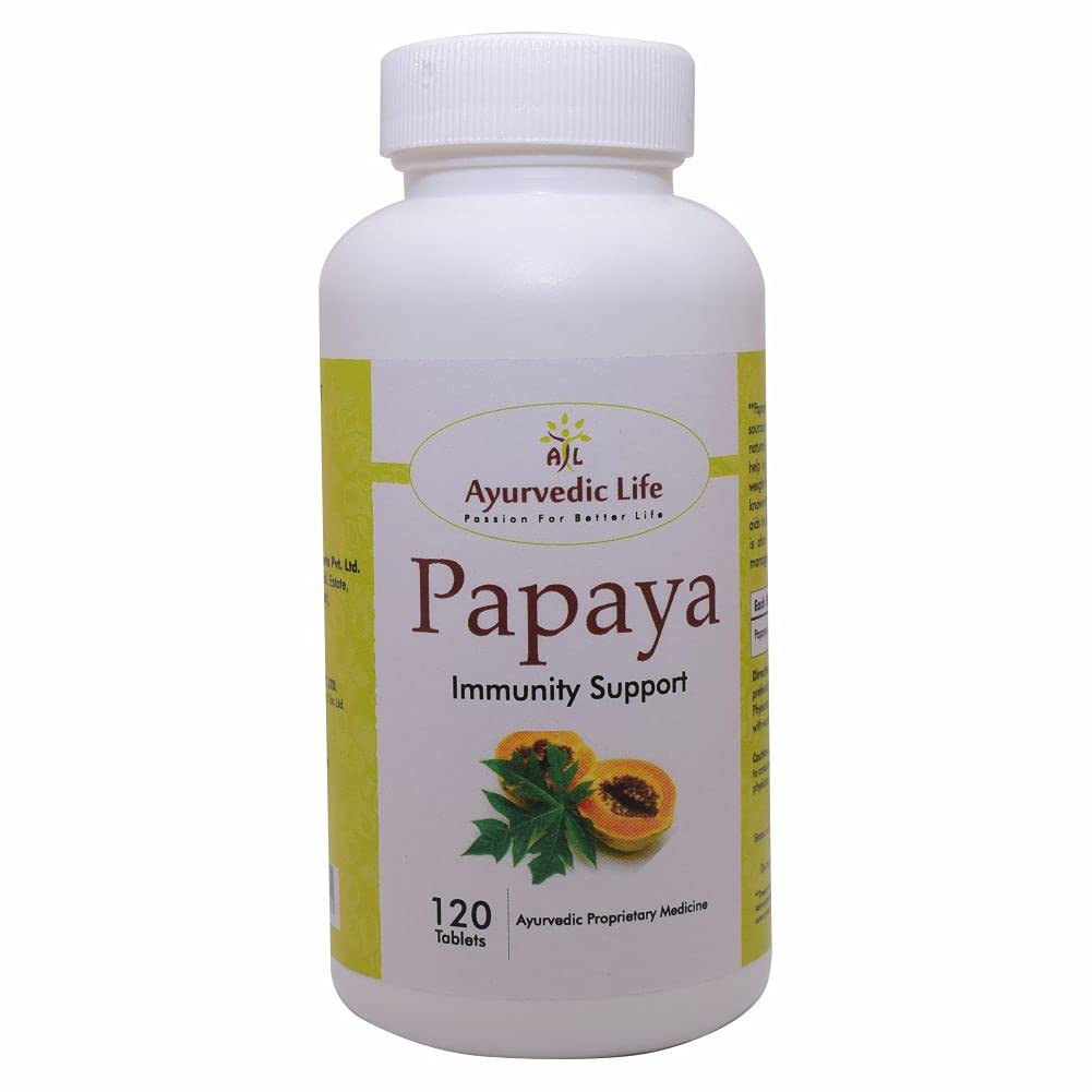 Ayurvedic Life Papaya Leaf Tablets 120 Tablets | Carica Papaya (Pack of 1)