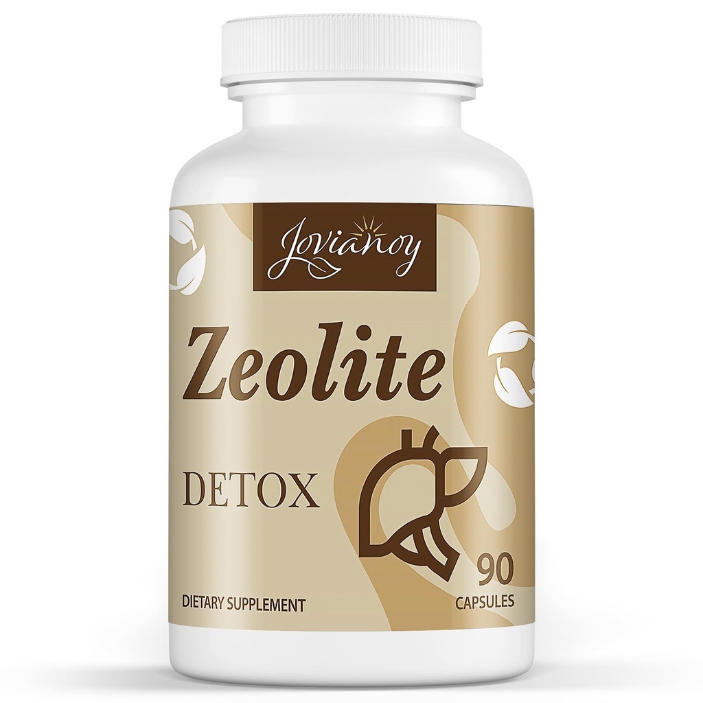 Zeoliet Detox Capsules, Biologische Geactiveerde Charcoal, Bentonite Clay, 1-2 μm Clinoptiloliet, Maximale Absorptie, Gut Liver Detox Reinig Volledige Lichaam voor Vrouwen Mannen, 90 Capsules