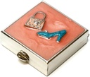 9311 Vierkante kleine pil Box Organisator Roze Blauw Goud Vrouwen Travel Pill Case Purse Pocket Container Daily Portable Medicine Vitamine Box Medicatie Supplement Mini-opslag