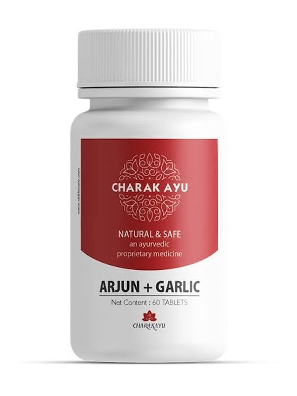 Arjun and Garlic Heart Health Supplement, 60 Tablets, with Arjun Bark and Garlic Extract