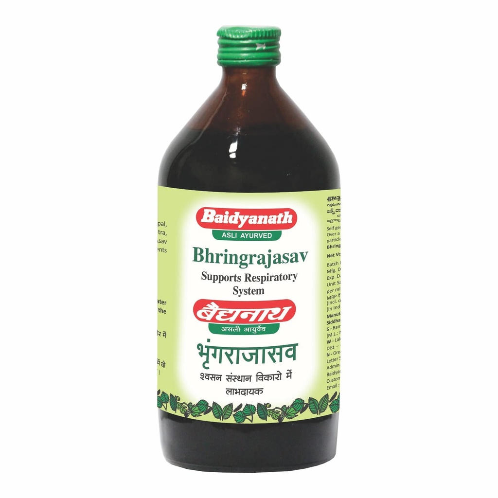 Baidyanath Bhringrajasava 450ml Syrup | Supports Respiratory System