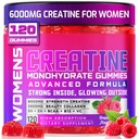 Creatine for Women, 6000mg Creatine Monohydrate Gummies with Collagen, BCAA