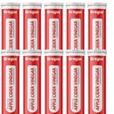 Apple Cider Vinegar Effervescent Tablets | 500mg Apple Cider Vinegar with Pomegranate Extract, Vitamin C, Vitamin B6 & Vitamin B12 | Zero Sugar | Refreshing Wellness Drink | 200 Effervescent Tablets - Pack of 10
