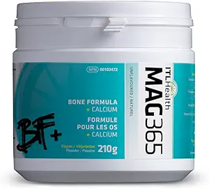 MAG365 ITL Health BF Plus Calcium, 210g 35-Servings - Ionisch Magnesium Citroenpoeder, Natuurlijke Citrussmaak - Vitamine K2 D3 met zink, B6, C, Calcium & Kalium - Bot ondersteuningsformule voor mannen & vrouwen