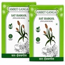 Sat Isabgol Psyllium Husk Powder 400gm (Pack of 2 - 200gm) | Natural Fibre Supplement for Digestion & Gut Health | Relieves Constipation & Supports IBS | Isabgol Bhusi | No Added Sugar or Preservatives | Gluten Free