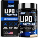Nutrex Lipo 6 Brûleur de graisse nocturne de mélatonine aide au sommeil et perte de poids pilules de régime pour les hommes et les femmes