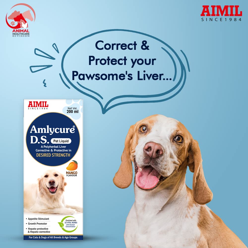 AIMIL Amlycure D.S Pet Liquid | Herbal Tonic For Dogs & Cats | | 200ml