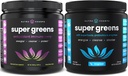 NutraChamps Super Greens Antioxydants et Super Greens Tropical Bundle - 2 mois d'approvisionnement