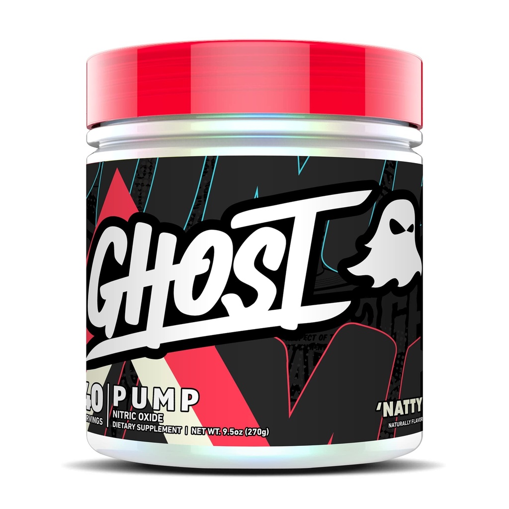GHOST Pump Nitric Oxid Powder, Natty - 40 Servers - Sugar & Stim-Free Pre-workout Supplementen - L-Citrulline, Arginine Nitride & L-Glutathione - Soy & Gluten-Free, Veganistisch